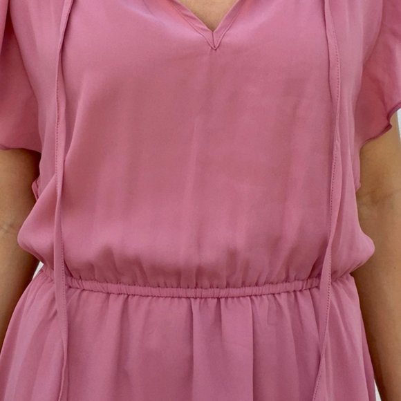 BB Dakota Adrienn Dusty Rose Fit & Flare Dress XS - Picture 4 of 11